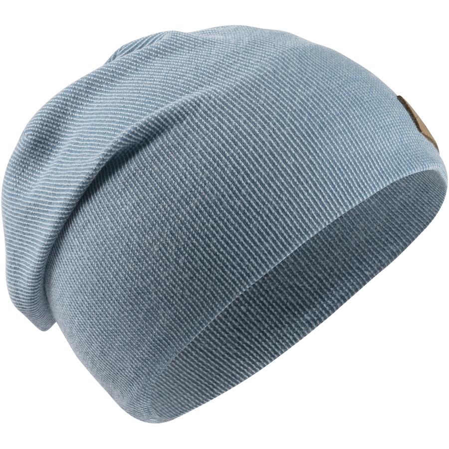 Sterntaler Slouch-Beanie Rippen graublau