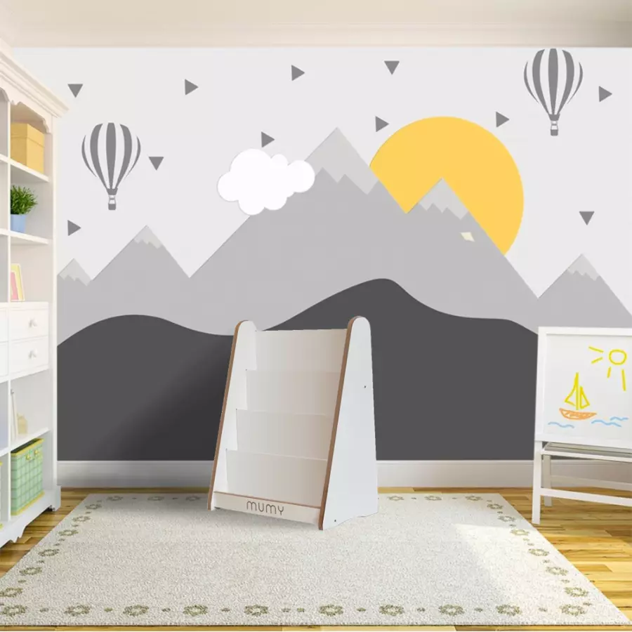 mumy™ Bücherregal easyTALL weiß  natur