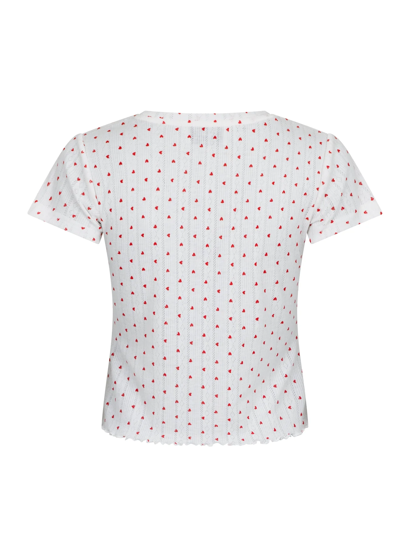 Neo Noir Lonnie Pointelle Heart Top
