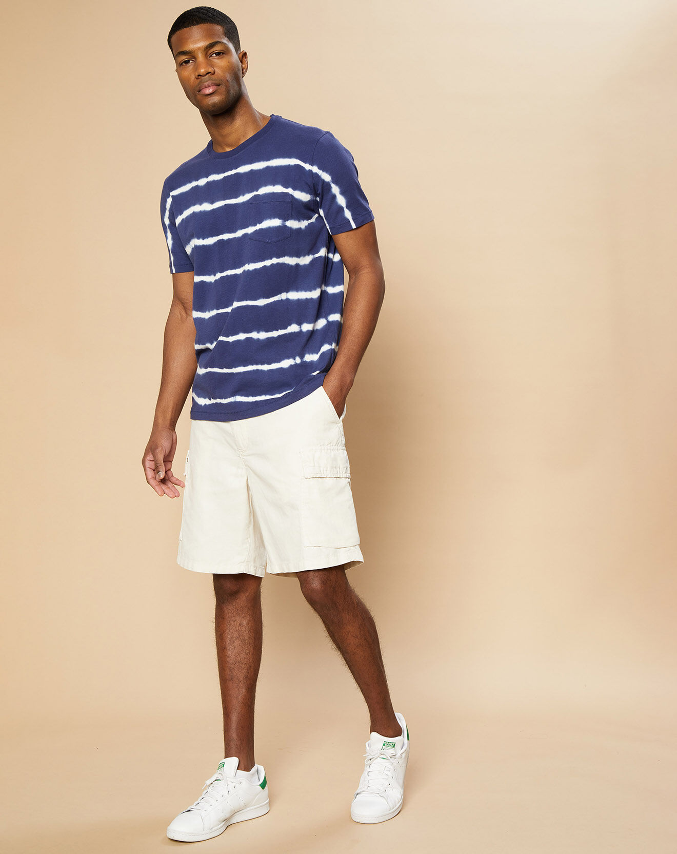 Hartford T-Shirt Pocket Crew worker bleu