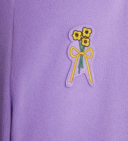 Mini Rodini Fleecehose - Winter Flowers - Lila