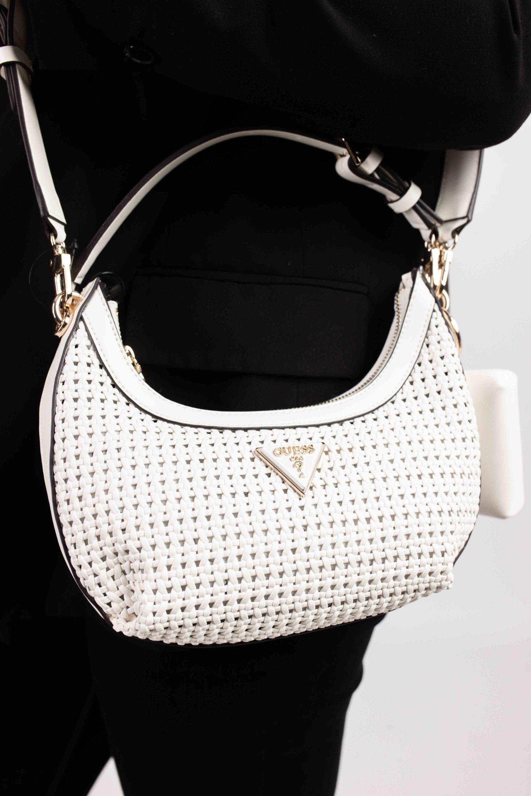 Guess Emelda Crossbody Top Zip Tas Dames Wit