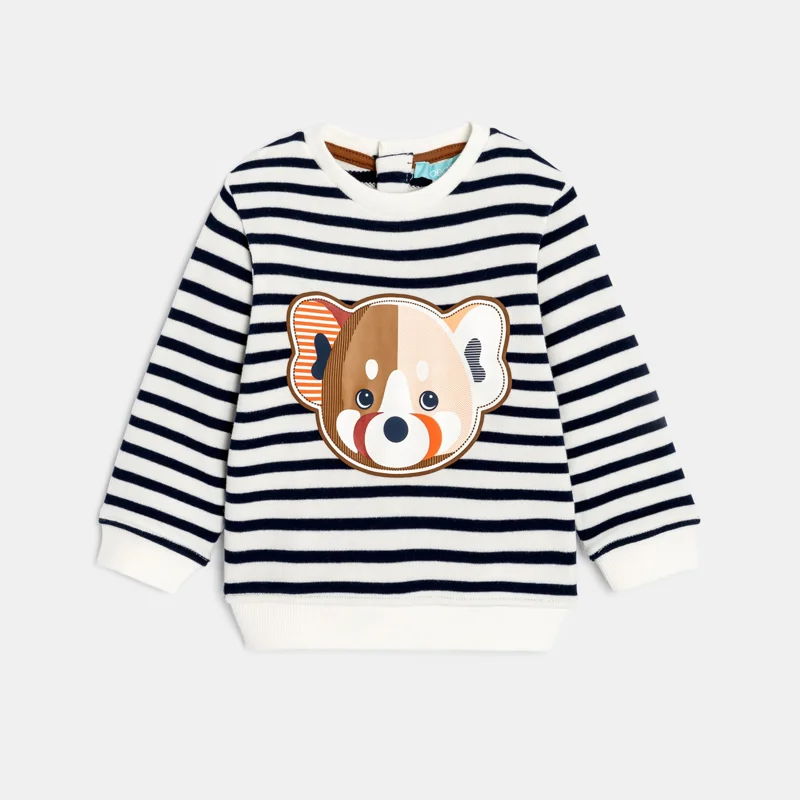 Sweat molleton blanc bébé garçon Blanc