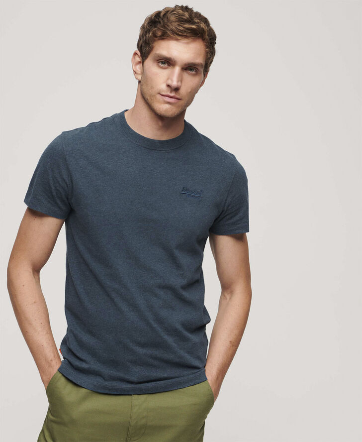 Superdry VINTAGE LOGO EMB TEE Teal blue marl