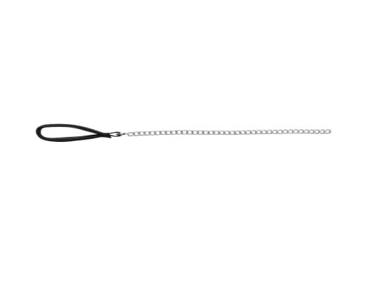 Trixie Chain leash with nylon loop - Black 3 mm