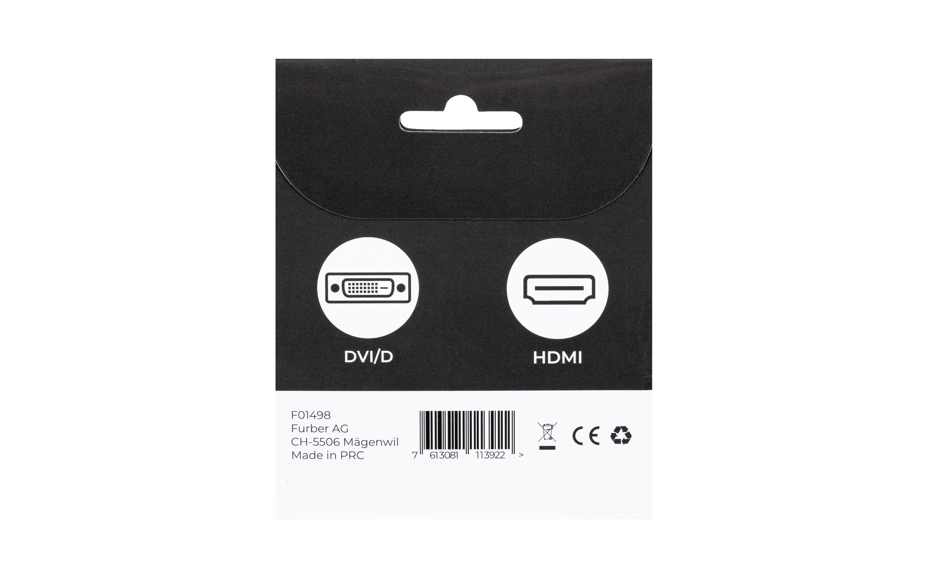 Adapter DVI-D - HDMI, 1 StückVideoadapter DVI-D auf HDMI