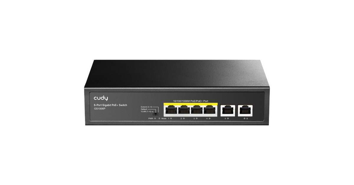 Cudy6-Port Gigabit PoE+ Switch  (Zwart)