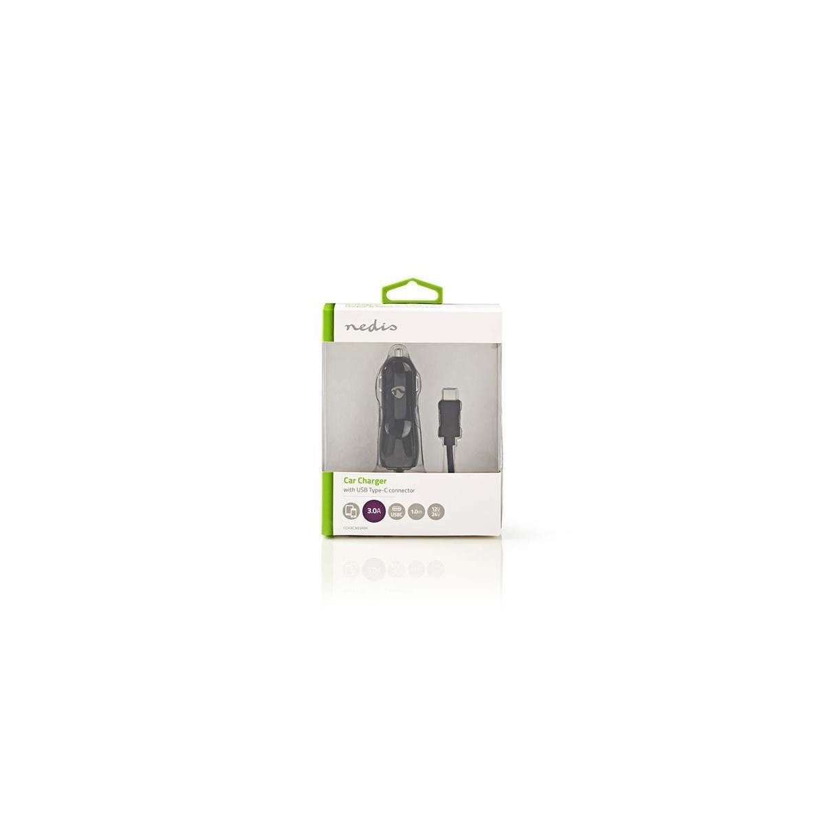 Nedis Billader | 18 W | 1x 3.0 A | Antall utganger: 1 | USB-C™ (Fast) Kabel | 1.00 m | Single Voltage Output