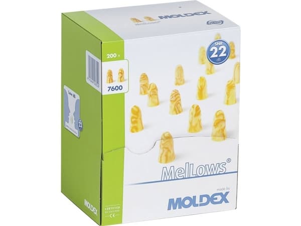 Moldex 760001 MelLows Ørepropper 22 dB Envejs EN 352-2 200 Paar