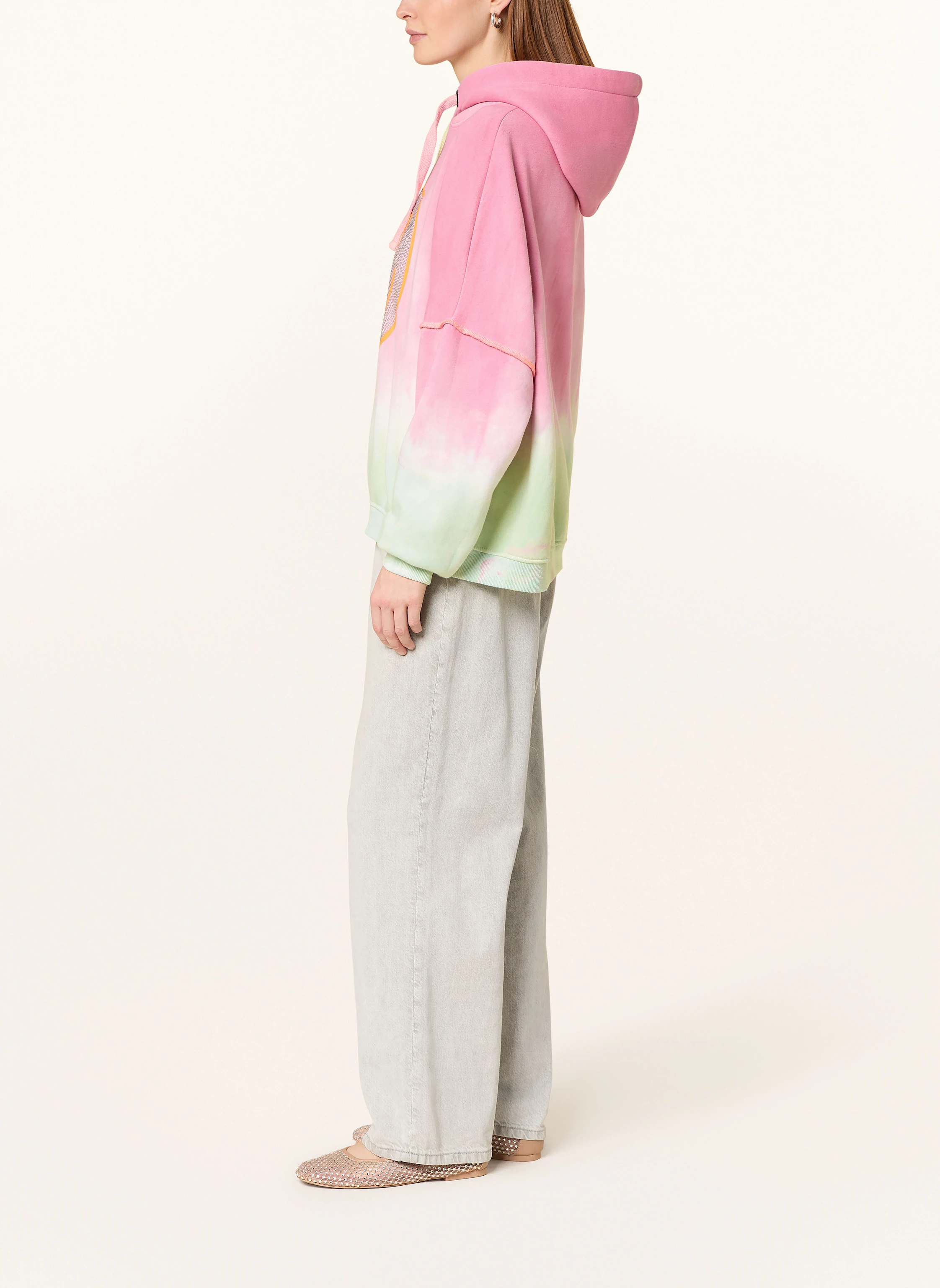 miss goodlife Hoodie mit Schmucksteinen