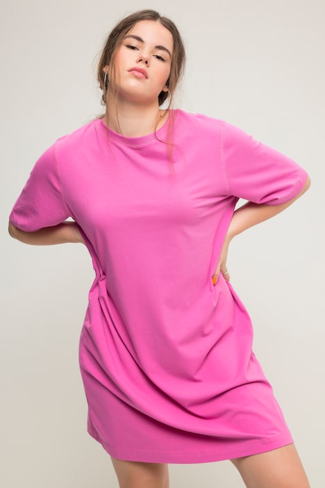 Extra Longshirt, Rundhals, Halbarm, Oversized