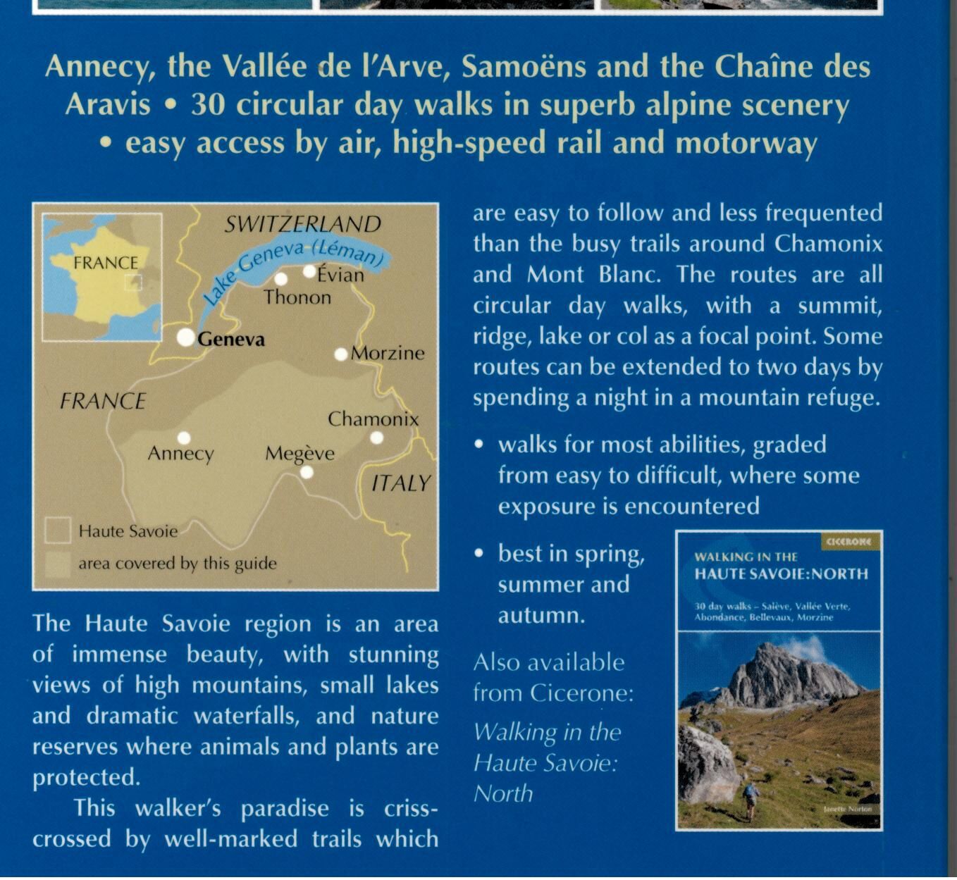 CICERONE - WALKING IN THE HAUTE SAVOIE SOUTH