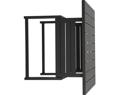 Garden Place Viven 4-zits loungeset inclusief in hoogte verstelbare tafel en kussens, antraciet aluminium