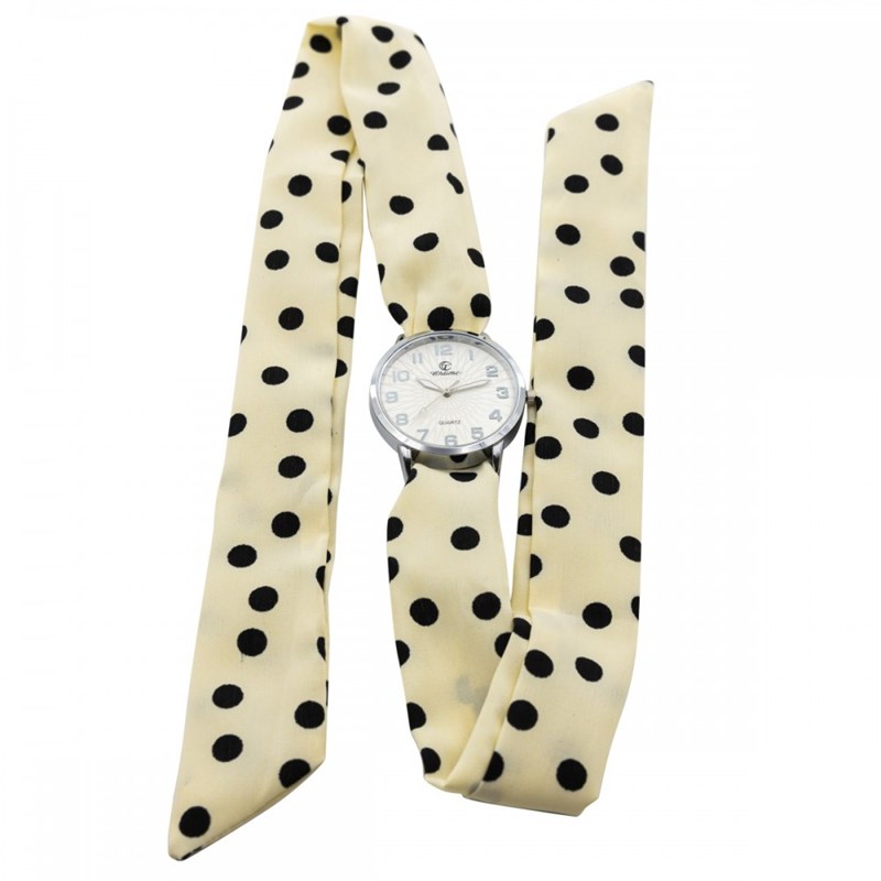 Montre Femme CHTIME bracelet Tissu Blanc