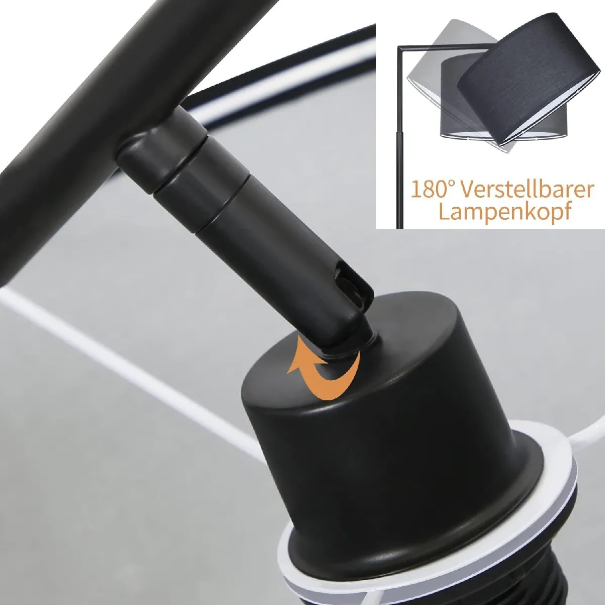 Lampadaire NETTLIFE Design Noir