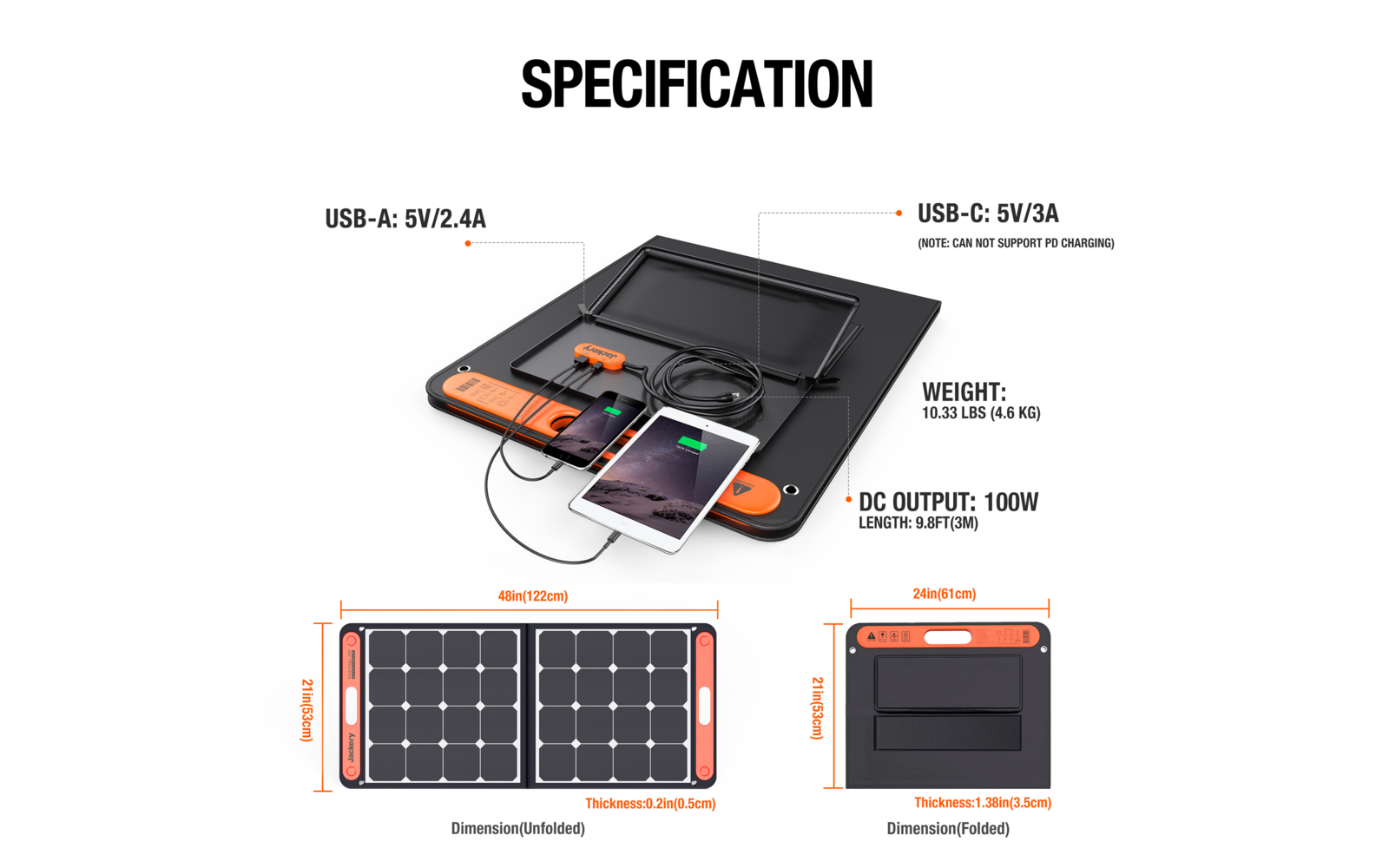 Jackery SolarSaga faltbares Solarpanel 100