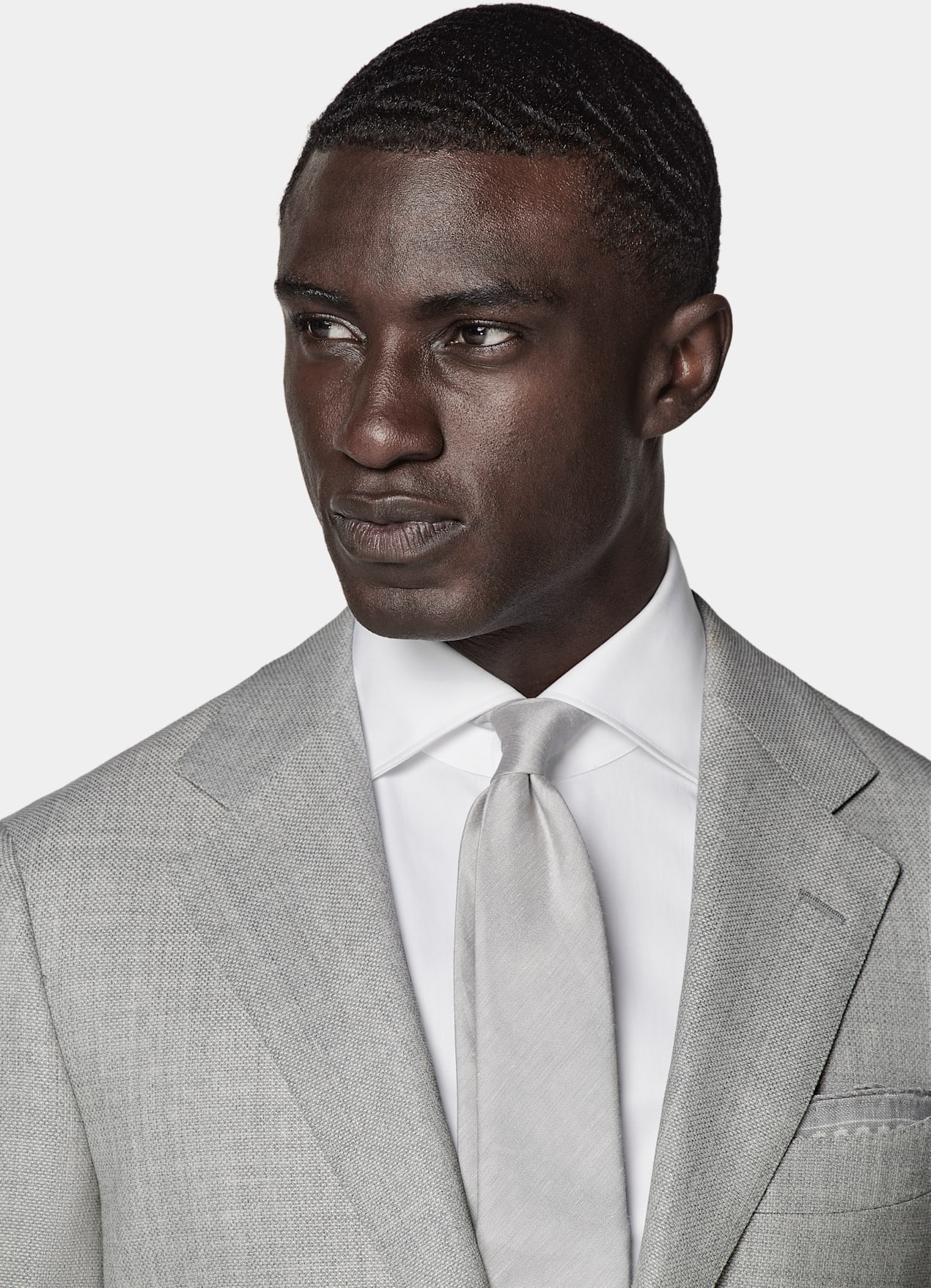 Costume Havana coupe Tailored gris clair