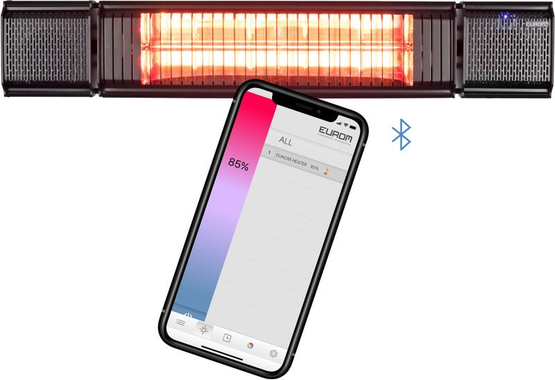 Eurom - Heat and Beat - Terrasverwarmer - Aluminium - Zwart