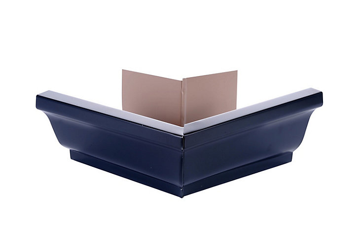 Angle extérieur aluminium bleu Ø33 mm