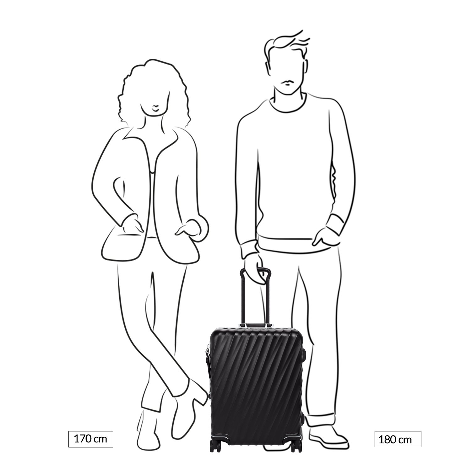 Tumi 19 Degree Frame Contl 4 Whl C/O black texture