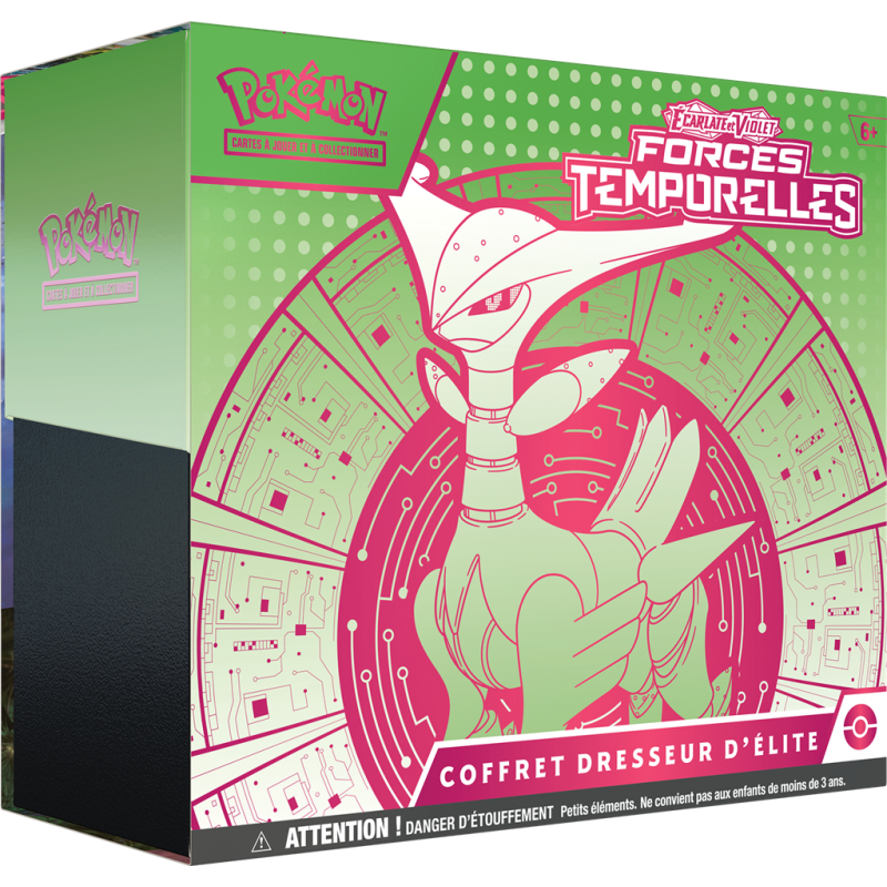 Pokémon EV05 : Coffret Dresseur d'Elite (ETB) Forces Temporelles Vert-de-Fer (Vert)