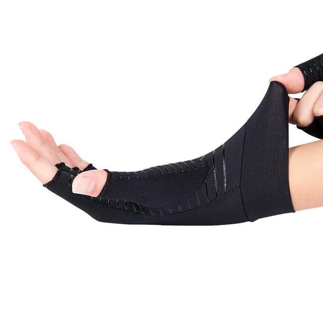 Kobberfiber halvfinger skridsikre fitness cykelhandsker XL