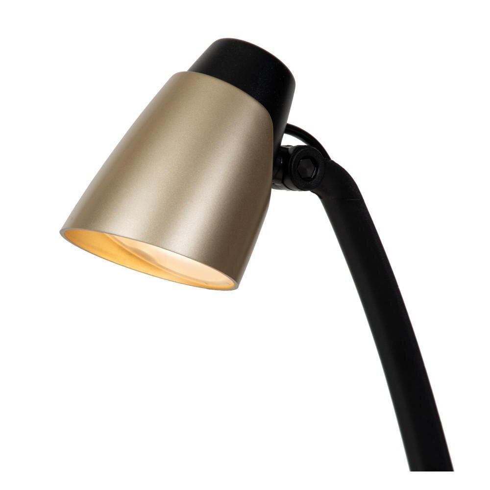 Ludo LED tafellamp in mat goud en zwart, 4,5W, 350lm