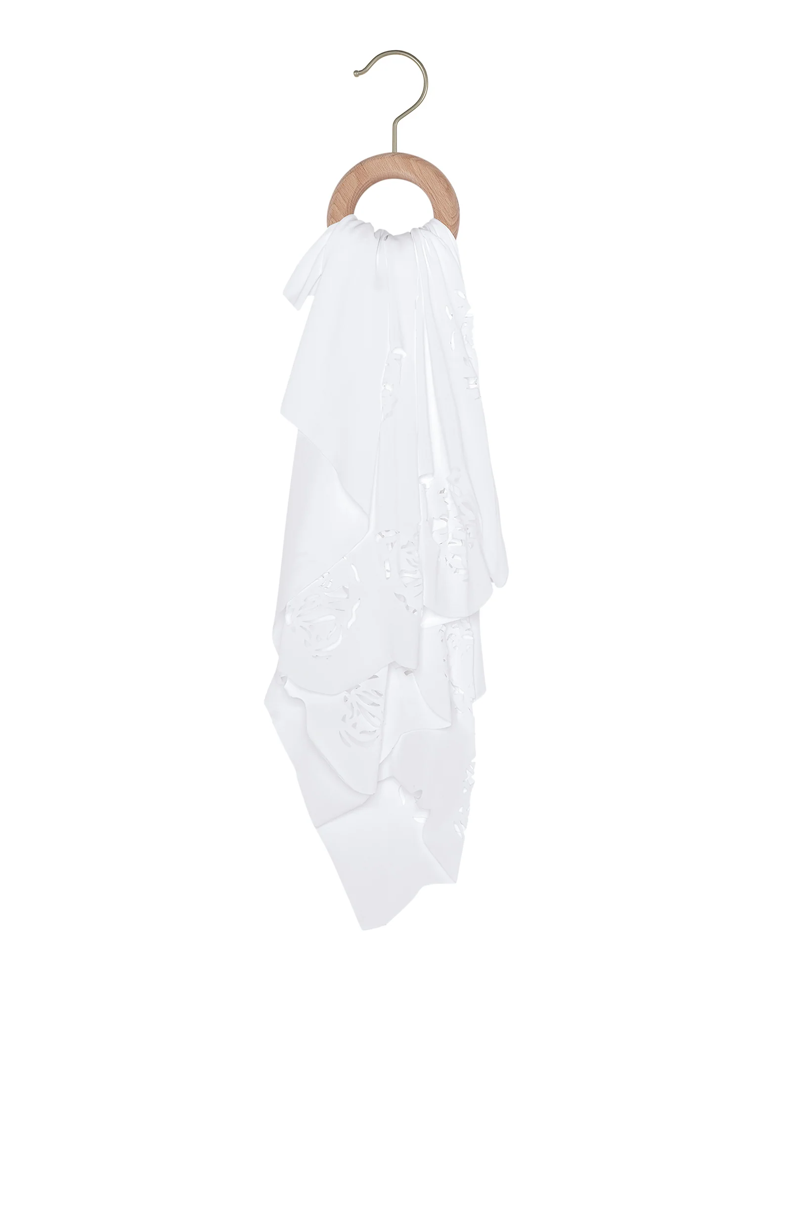 tigris Long paréo blanc à motif tigre Blanc