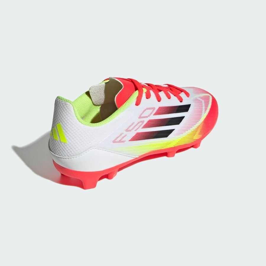 adidas F50 League FG/AG Pure Victory - Blanc/Noir/Jaune Enfant