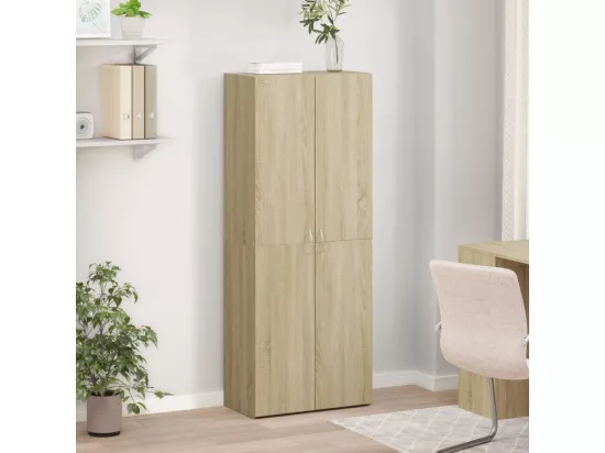 Armoire de classement chêne sonoma 60x32x153 cm bois ingénierie