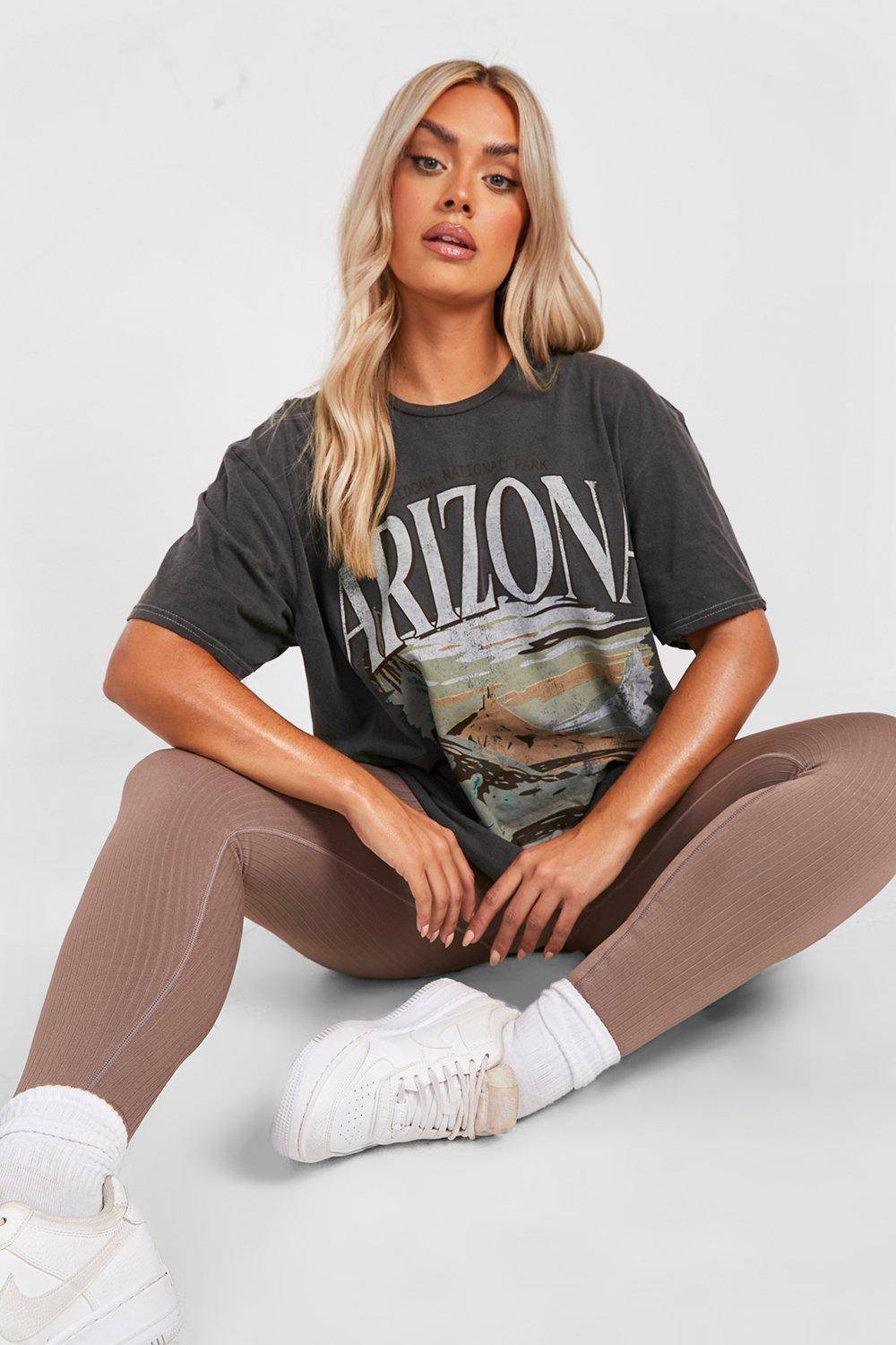 boohoo T-shirt oversize lavé Plus Arizona