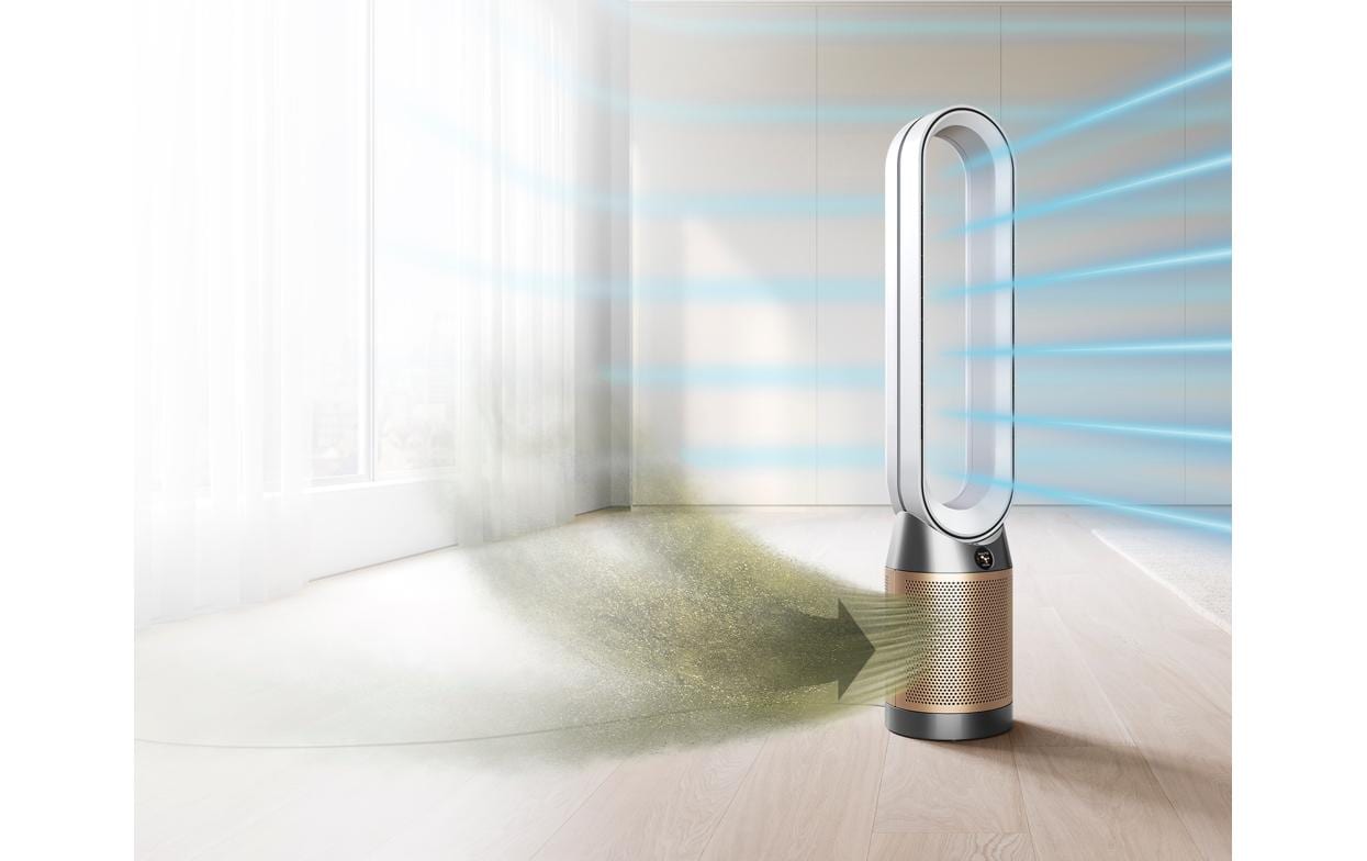 Luftreiniger/Ventilator Cool Formaldehyde TP09 Gold/Weiss<br>Ventilator im Sommer und Luftreiniger während des ganzen Jahres