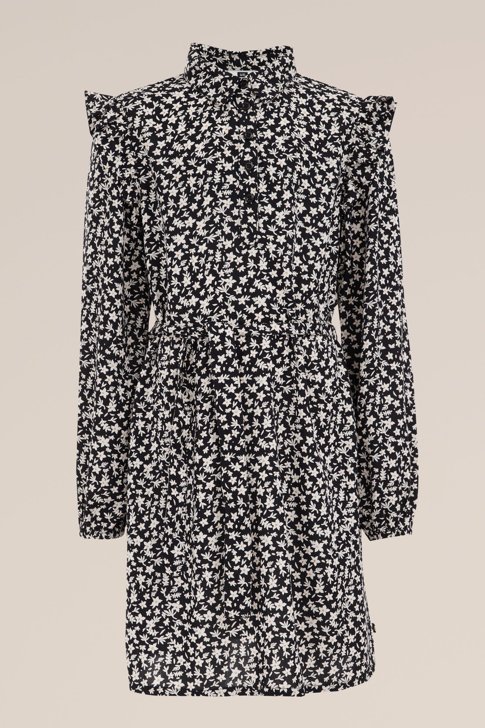 Meisjes jurk met dessin WE Fashion Zwart