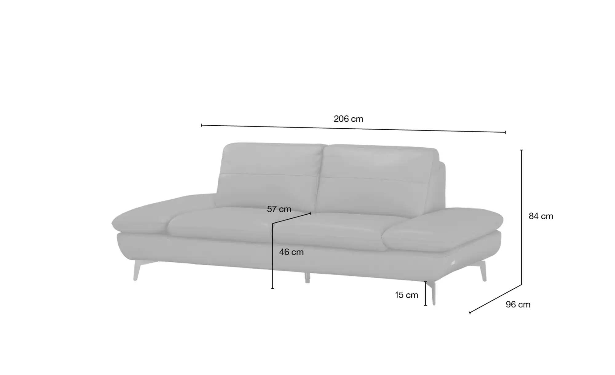 Wohnwert Ledersofa Amarena