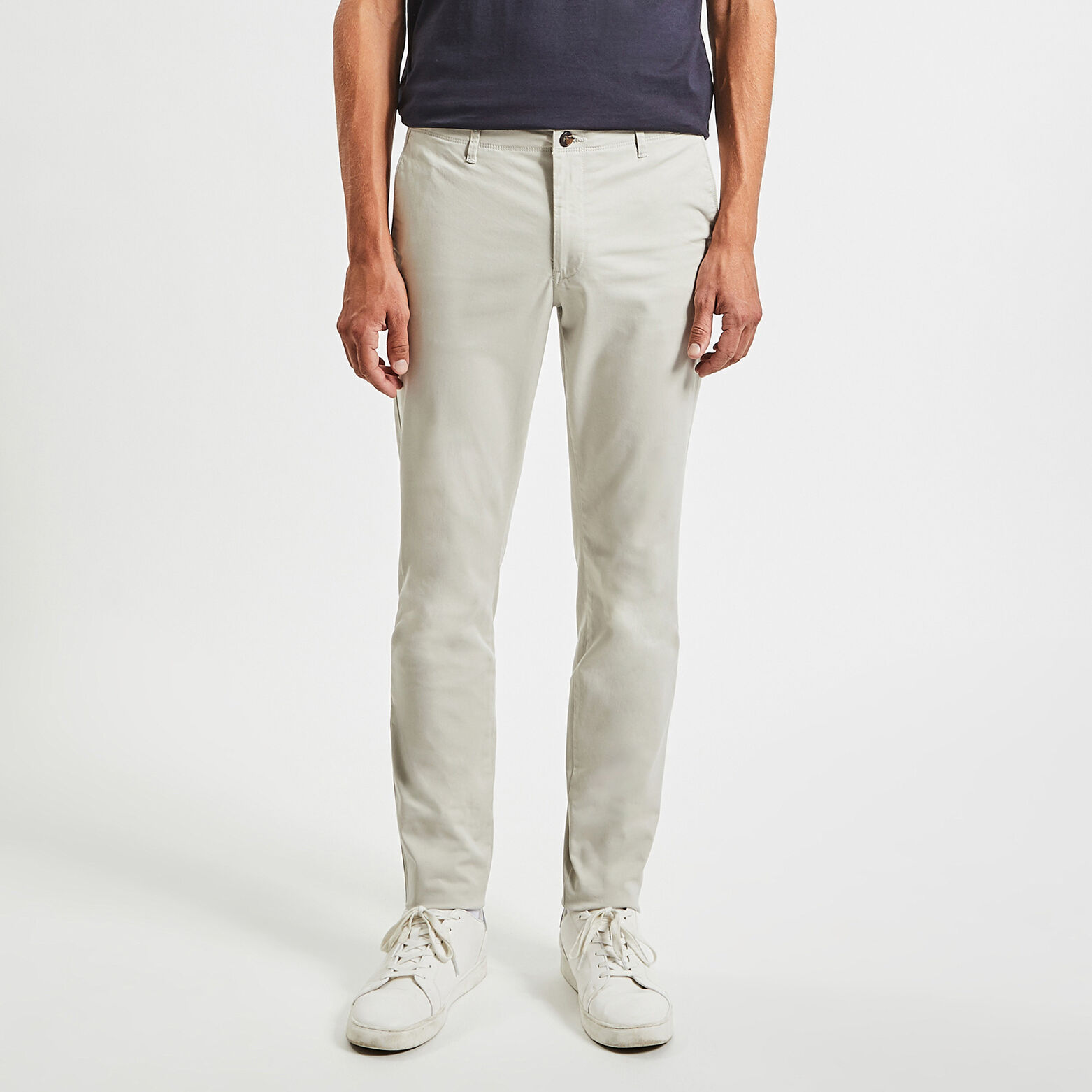 Pantalon chino slim 'le parfait by JULES' Ecru