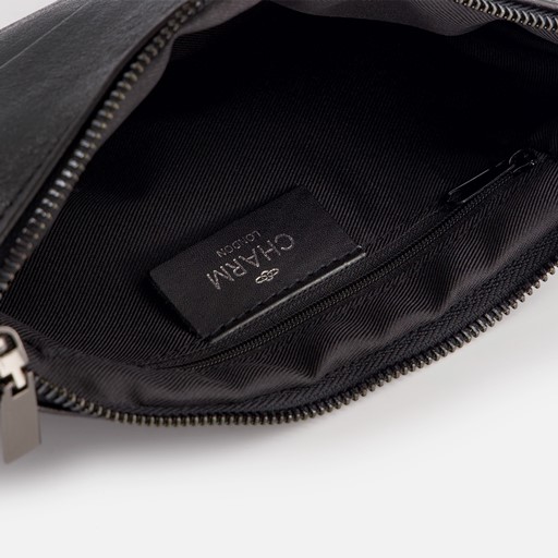 Charm Clutch zwart Leer