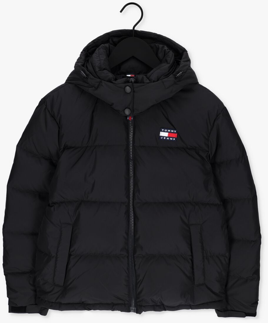 TOMMY JEANS zwarte tommy jeans gewatteerde jas outerwear short puff