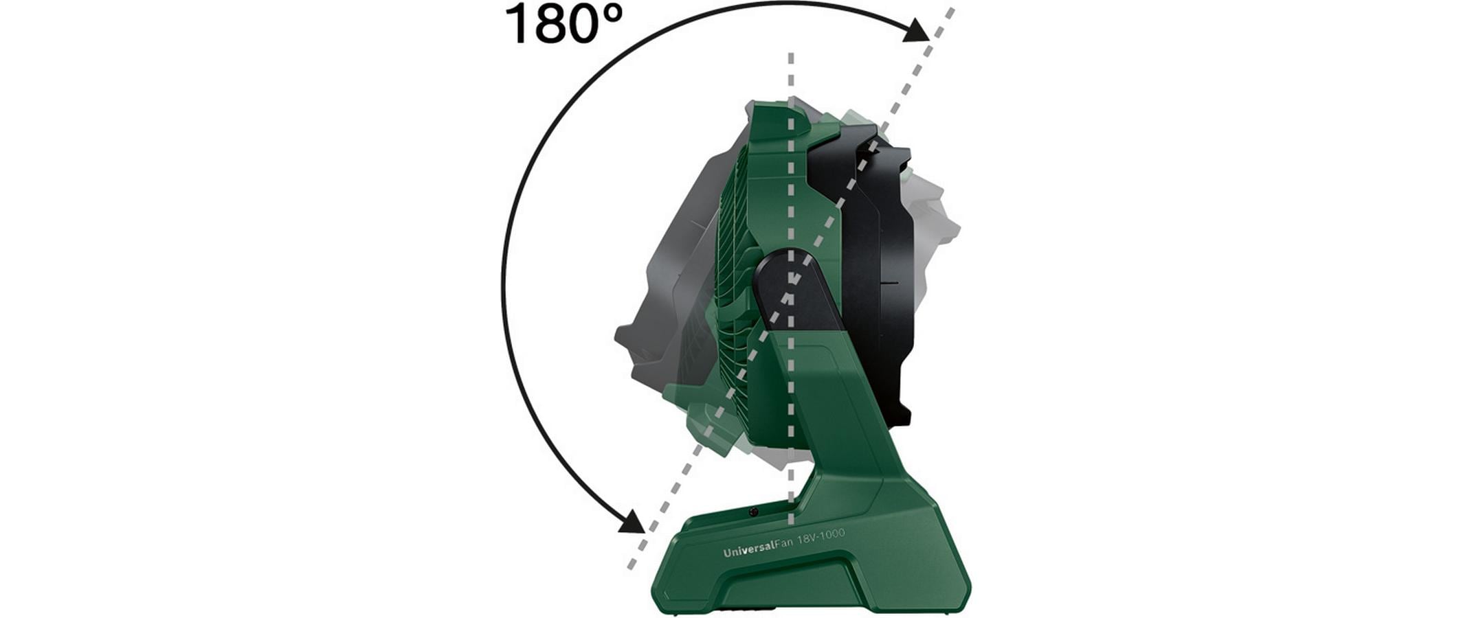 Akku-Ventilator UniversalFan 18 V-1000 Rot/SchwarzAkku-Ventilator mit starkem Luftstrom und langer Laufzeit für vielseitigen Einsatz