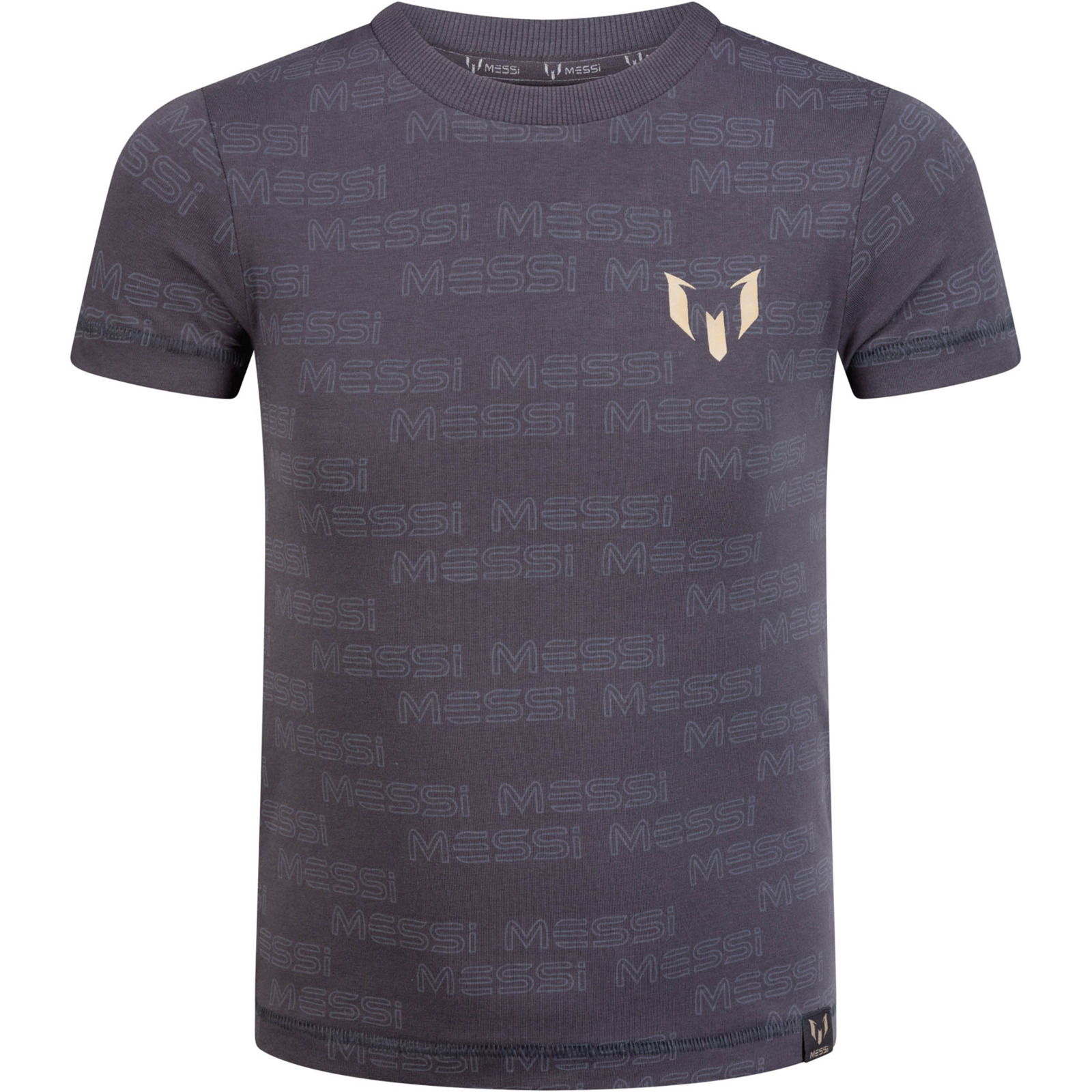 Messi Kinder-T-Shirt AOP Logo dunkelgrau