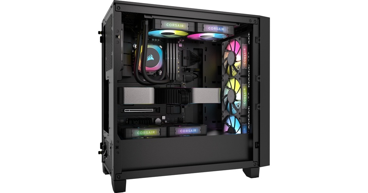 CorsairiCUE LINK RX120 RGB Starterskit case fans  (Zwart, 3 stuks, 120 x 120 x 25 mm, PWM)