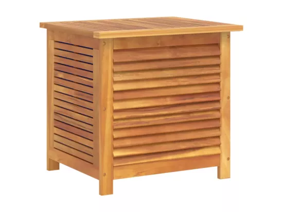Boîte de rangement de jardin persiennes 60x50x56cm bois acacia