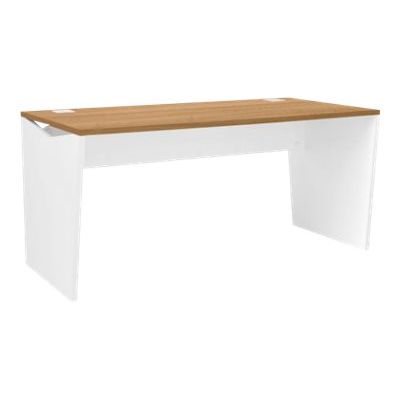 Bureau YES ! - 140 cm - Pieds panneaux fixes - Merisier