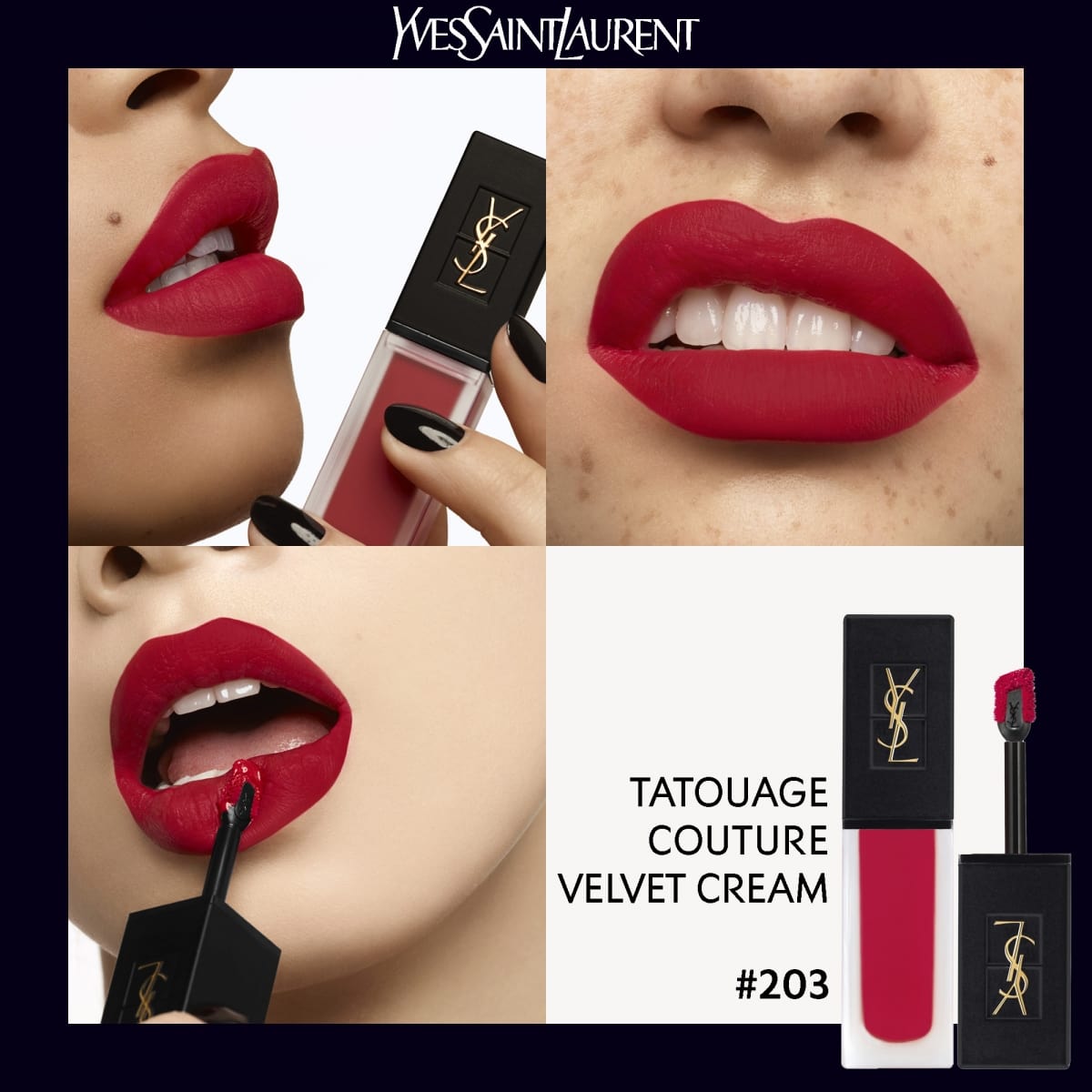 YVES SAINT LAURENT Tatouage Couture Velvet Cream Rouge à Lèvres Mat Effet Velours Longue Tenue