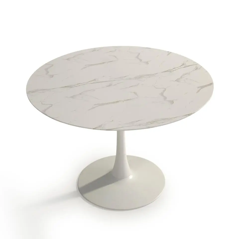 CALICOSY - Ronde eettafel ADA - Wit - 75x110x110 cm