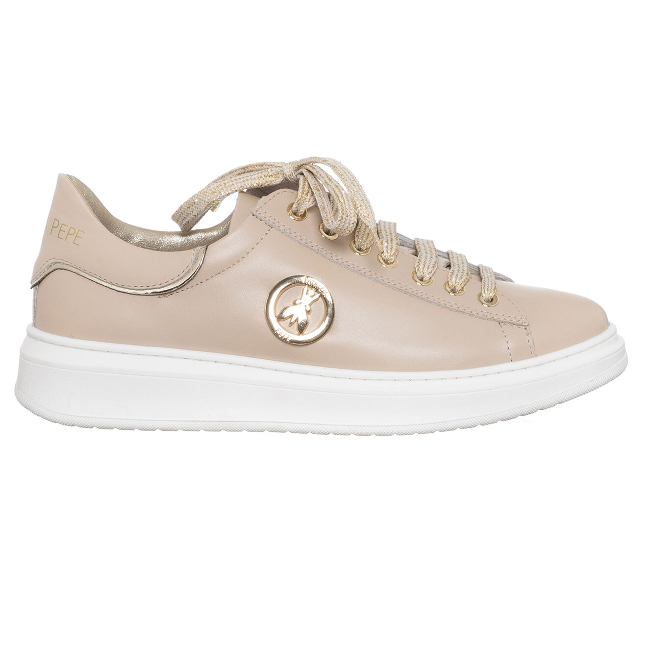 Patrizia Pepe Baskets en Cuir Prisilia beiges