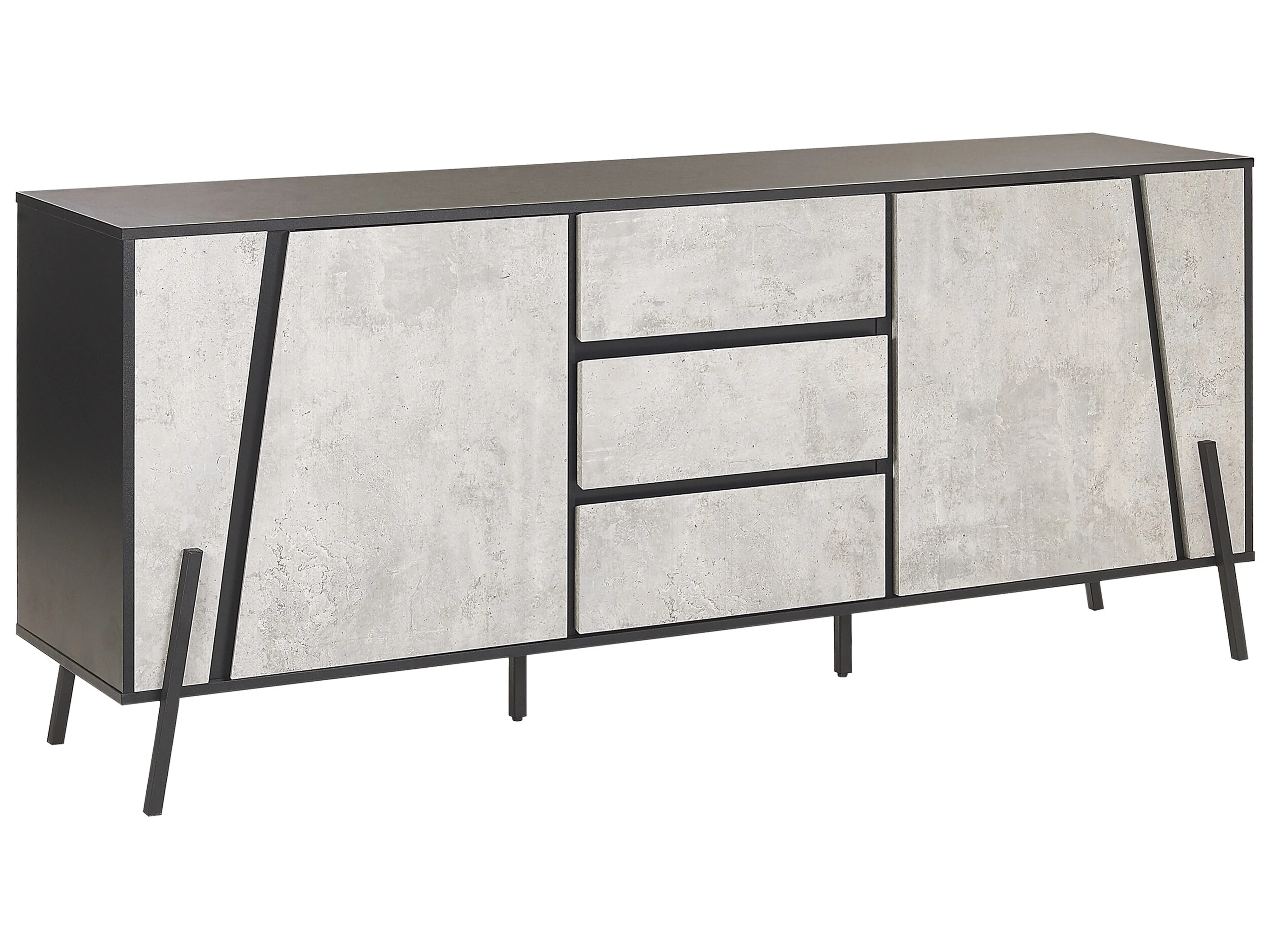 Dressoir met 2 deuren BLACKPOOL Grijs beton-effect