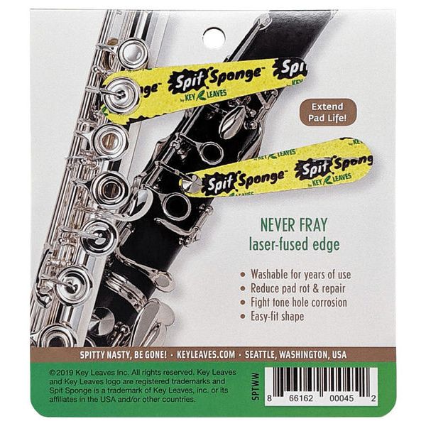 Key Leaves Spit Sponge Clarinet