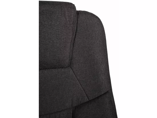 Chaise de bureau - Tissu & Métal chromé - Gris foncé - XL Apoll