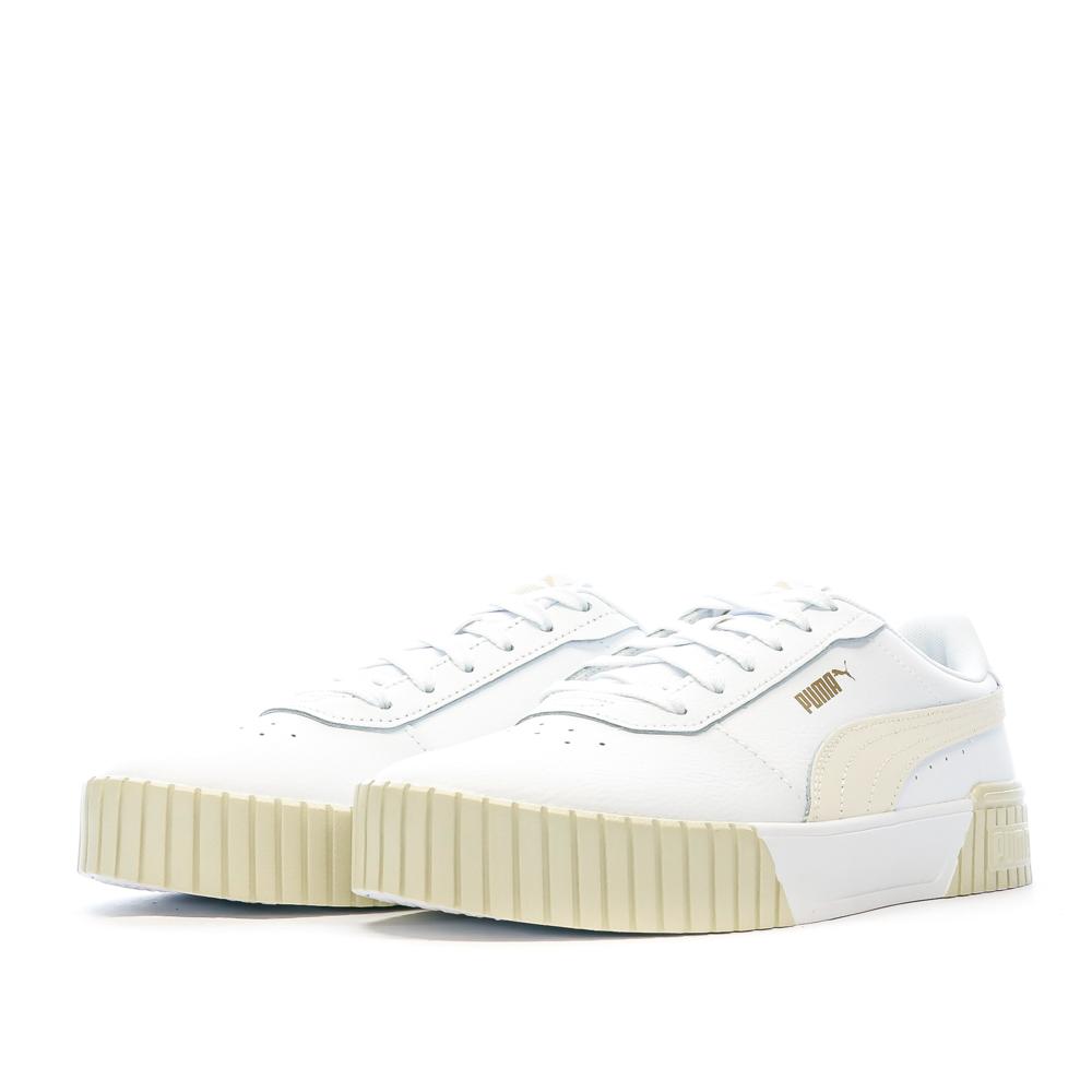 Puma Baskets Beige/Blanc Femme Puma Carina
