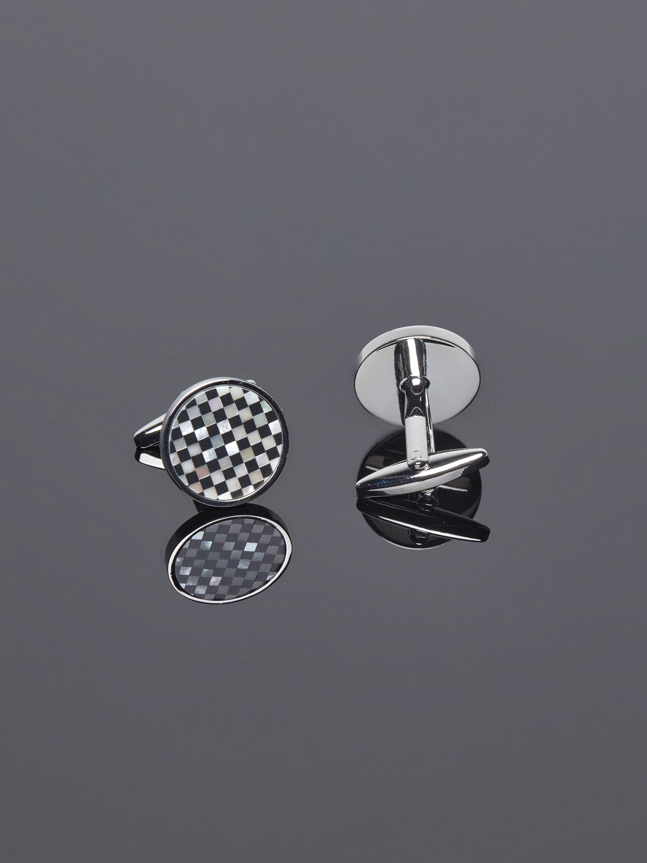 Boutons de manchette damier